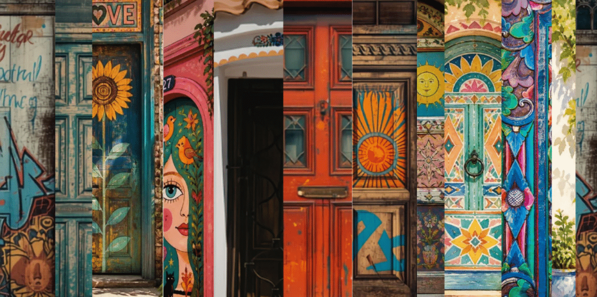 artistic doors from various cultures